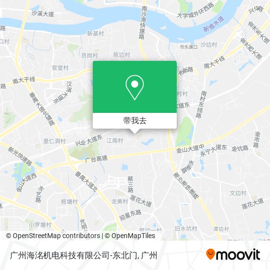 广州海洺机电科技有限公司-东北门地图
