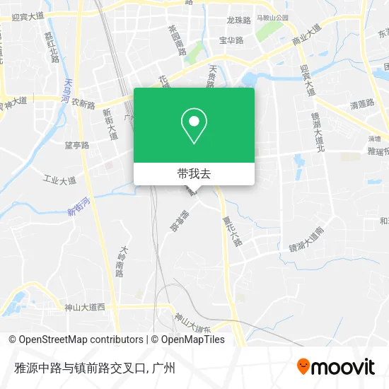 雅源中路与镇前路交叉口地图