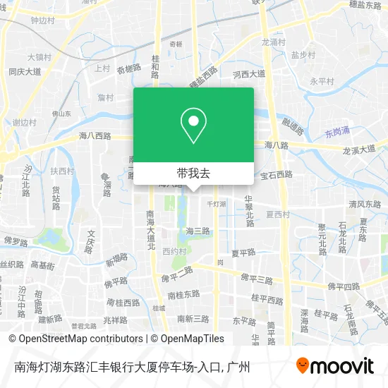 南海灯湖东路汇丰银行大厦停车场-入口地图