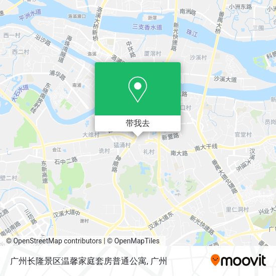 广州长隆景区温馨家庭套房普通公寓地图