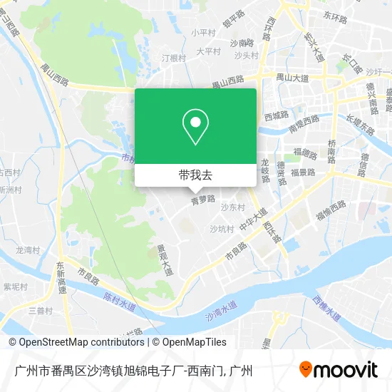 广州市番禺区沙湾镇旭锦电子厂-西南门地图