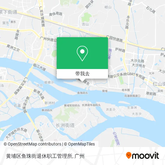 黄埔区鱼珠街退休职工管理所地图