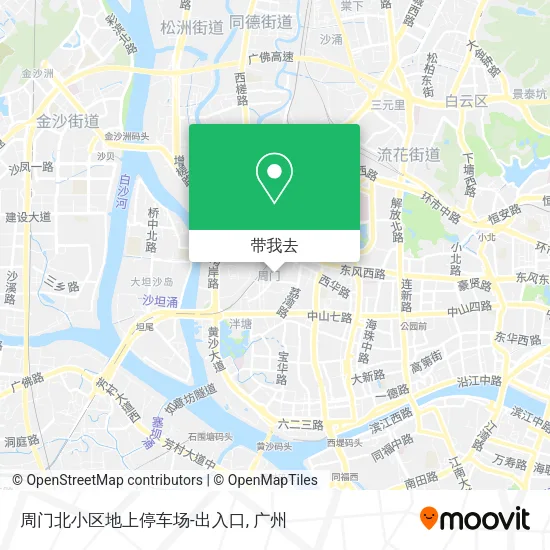 周门北小区地上停车场-出入口地图