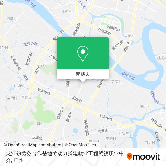 龙江镇劳务合作基地劳动力搭建就业工程腾骏职业中介地图