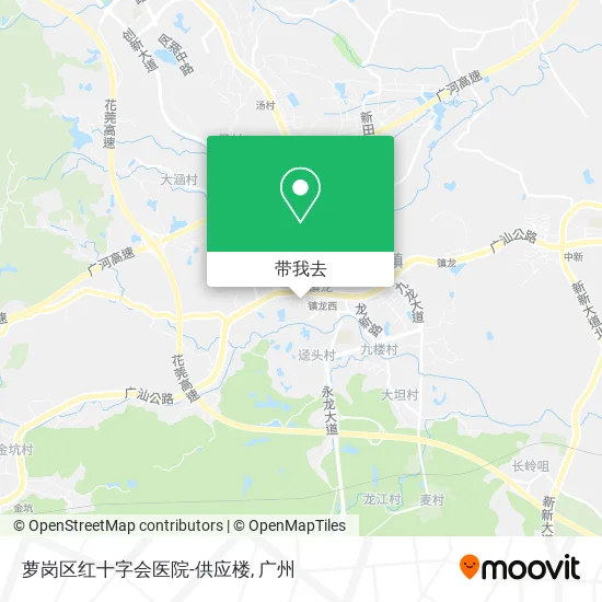 萝岗区红十字会医院-供应楼地图
