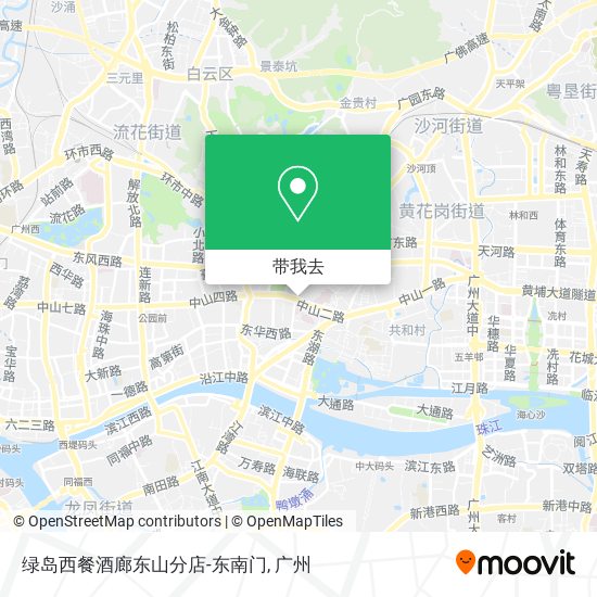 绿岛西餐酒廊东山分店-东南门地图