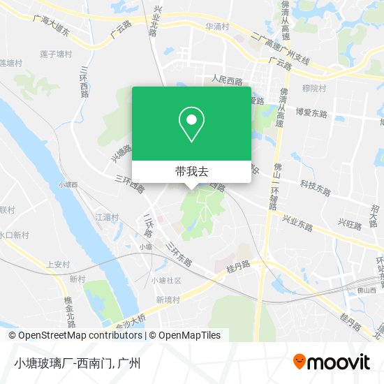 小塘玻璃厂-西南门地图
