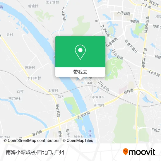 南海小塘成校-西北门地图