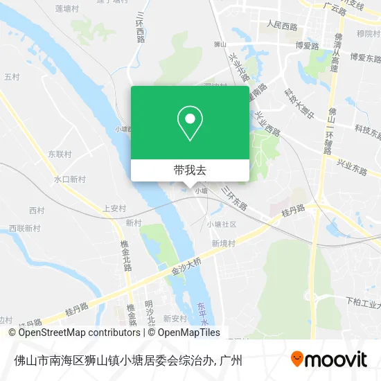佛山市南海区狮山镇小塘居委会综治办地图