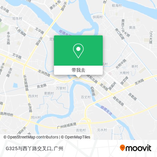 G325与西丫路交叉口地图