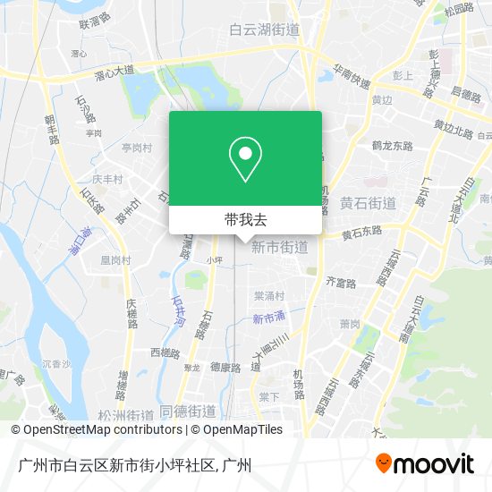 广州市白云区新市街小坪社区地图