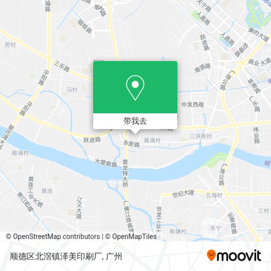 顺德区北滘镇泽美印刷厂地图