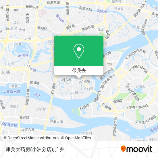 康美大药房(小洲分店)地图