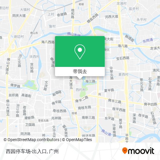 西园停车场-出入口地图