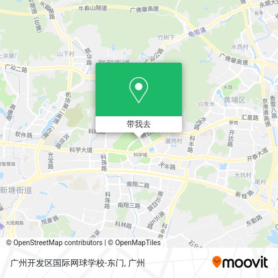 广州开发区国际网球学校-东门地图