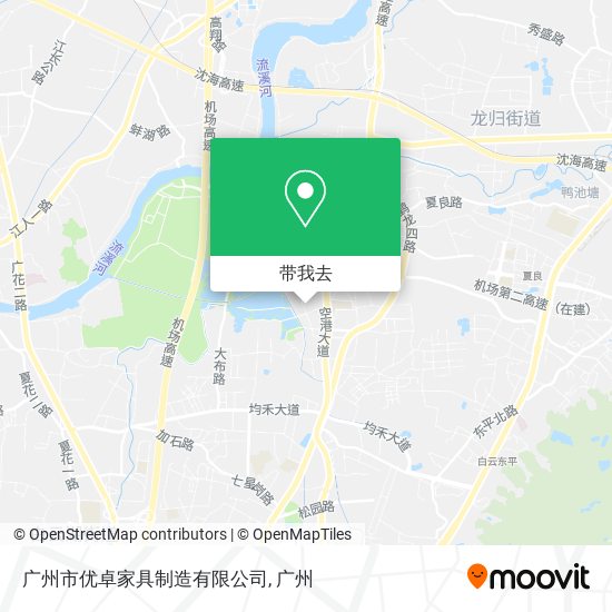 广州市优卓家具制造有限公司地图