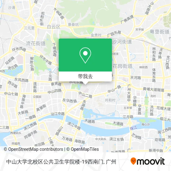 中山大学北校区公共卫生学院楼-19西南门地图