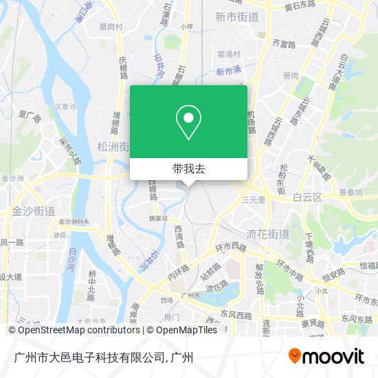 广州市大邑电子科技有限公司地图