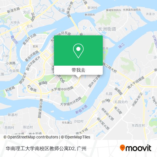 华南理工大学南校区教师公寓D2地图