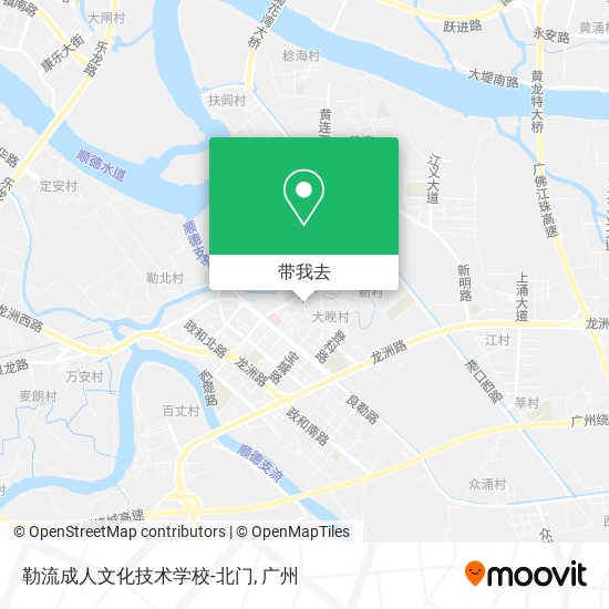 勒流成人文化技术学校-北门地图