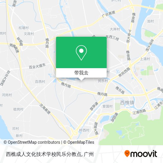 西樵成人文化技术学校民乐分教点地图