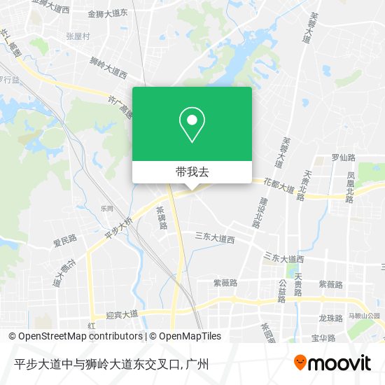 平步大道中与狮岭大道东交叉口地图