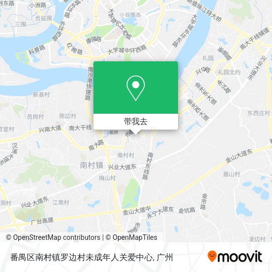 番禺区南村镇罗边村未成年人关爱中心地图