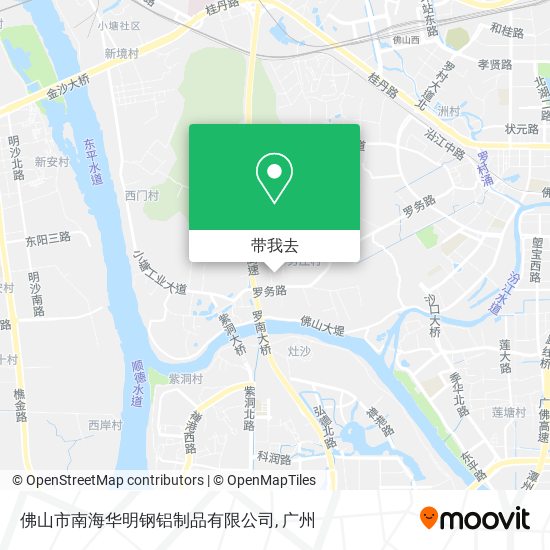 佛山市南海华明钢铝制品有限公司地图