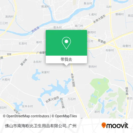 佛山市南海欧比卫生用品有限公司地图