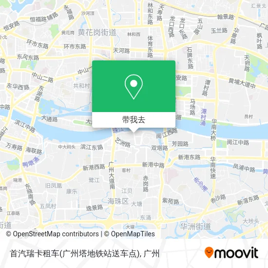 首汽瑞卡租车(广州塔地铁站送车点)地图