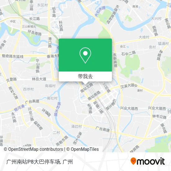 广州南站P8大巴停车场地图