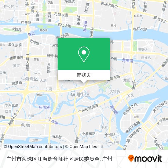 广州市海珠区江海街台涌社区居民委员会地图