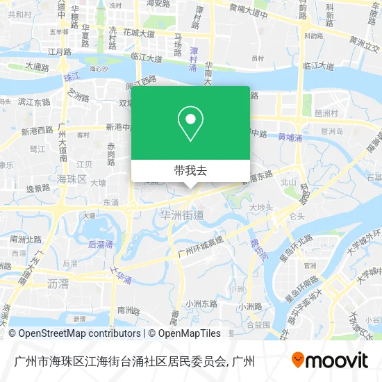 广州市海珠区江海街台涌社区居民委员会地图