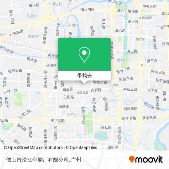 佛山市汾江印刷厂有限公司地图