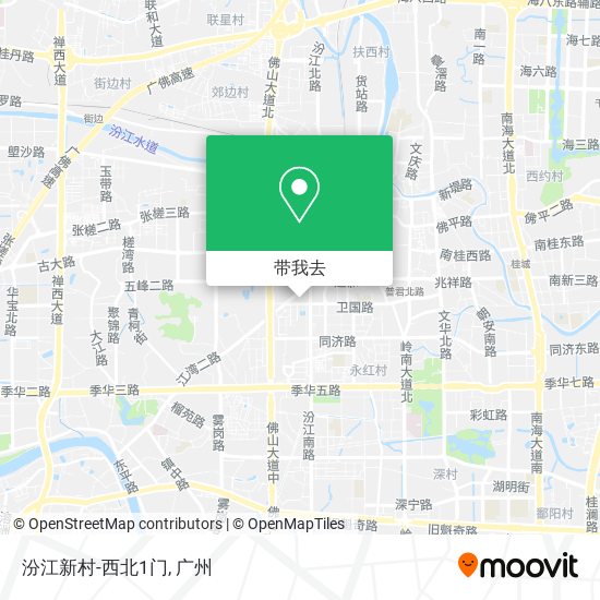 汾江新村-西北1门地图