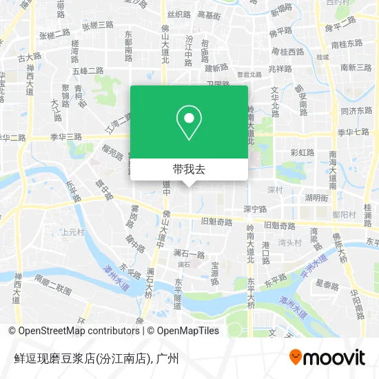 鲜逗现磨豆浆店(汾江南店)地图