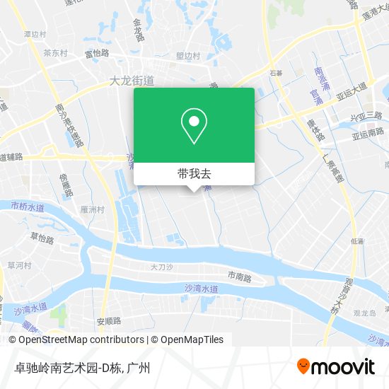 卓驰岭南艺术园-D栋地图