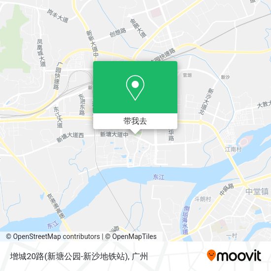 增城20路(新塘公园-新沙地铁站)地图