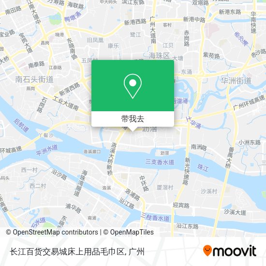 长江百货交易城床上用品毛巾区地图