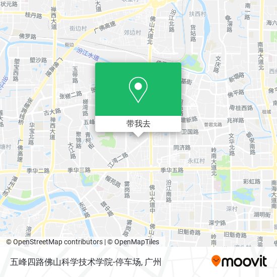 五峰四路佛山科学技术学院-停车场地图