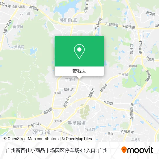 广州新百佳小商品市场园区停车场-出入口地图
