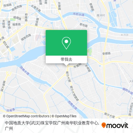 中国地质大学(武汉)珠宝学院广州南华职业教育中心地图