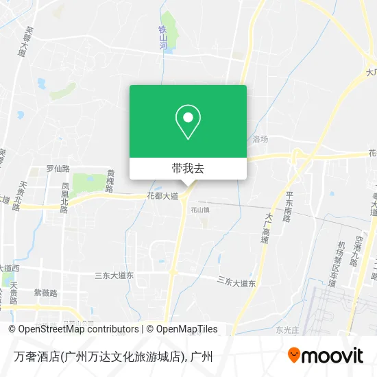 万奢酒店(广州万达文化旅游城店)地图