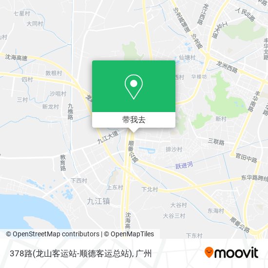 378路(龙山客运站-顺德客运总站)地图