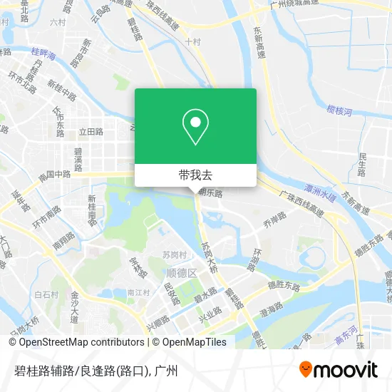 碧桂路辅路/良逢路(路口)地图