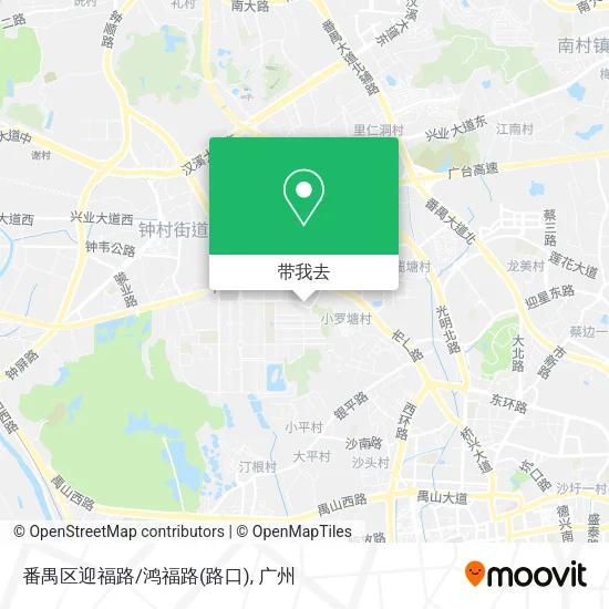 番禺区迎福路/鸿福路(路口)地图
