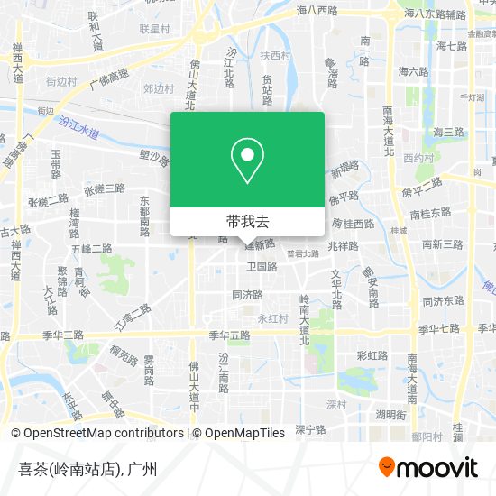 喜茶(岭南站店)地图