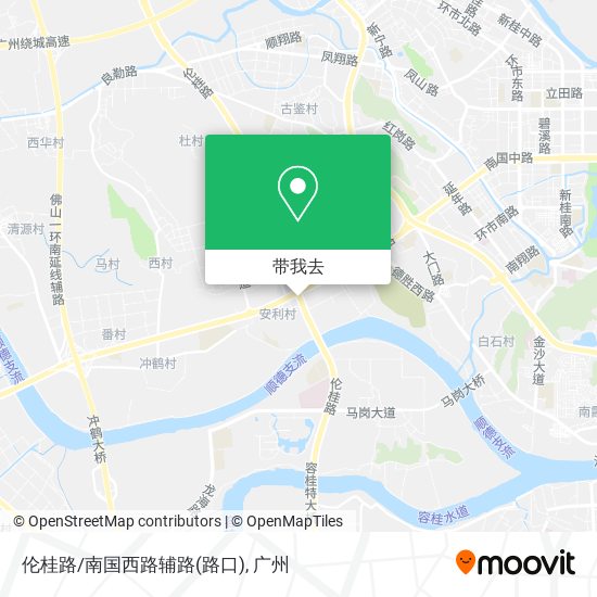 伦桂路/南国西路辅路(路口)地图
