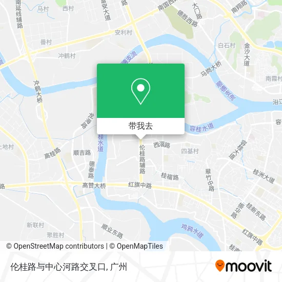伦桂路与中心河路交叉口地图
