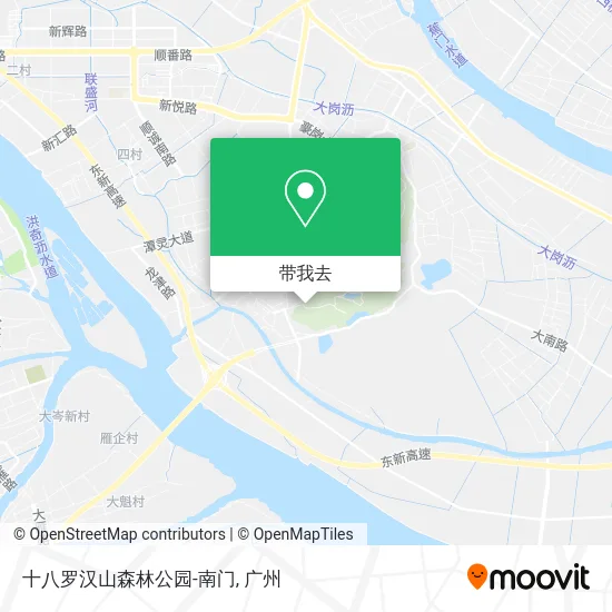 十八罗汉山森林公园-南门地图